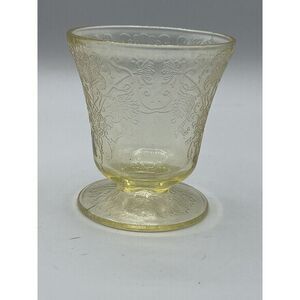 Hazel Atlas Florentine Yellow Poppy‎ Footed Tumbler